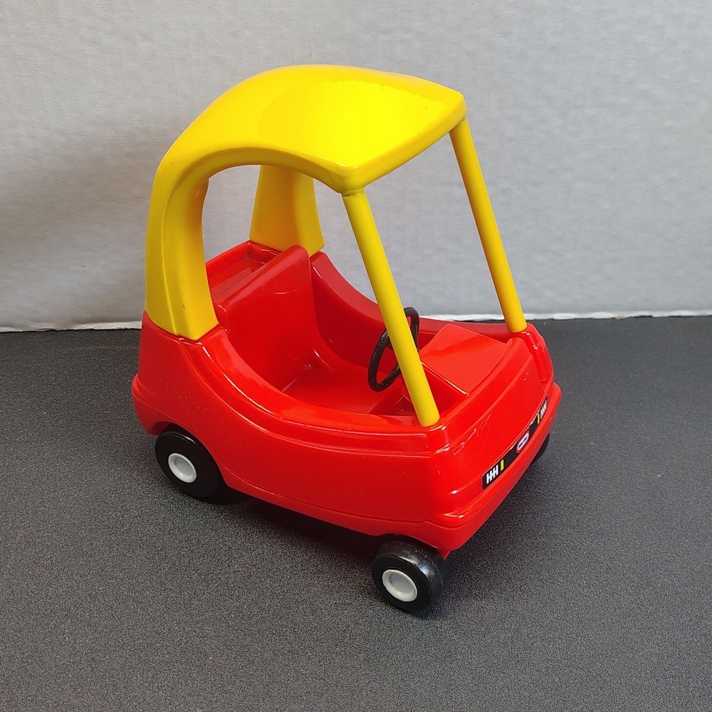 Little Tikes Miniature Dollhouse Cozy Coupe Red Car Yellow